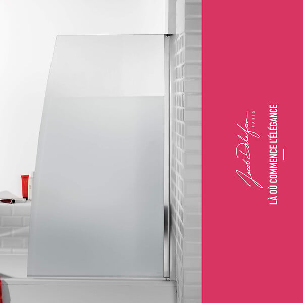 JACOB DELAFON - Jacob Delafon - Pare bain un volet Serenity montage droit chrome - large
