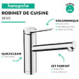 HANSGROHE - Robinet de cuisine rabattable HANSGROHE Zesis M33 160 chromé - vignette