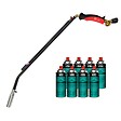 INTEC - Désherbeur thermique à gaz 1100W + 8 cartouches de gaz Butane Brule Herbes Allumage piezo + Adaptateur multicartouche INTEC - vignette