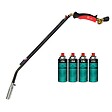 INTEC - Désherbeur thermique à gaz 1100W + 4 cartouches de gaz Butane Brule Herbes Allumage piezo + Adaptateur multicartouche INTEC - vignette