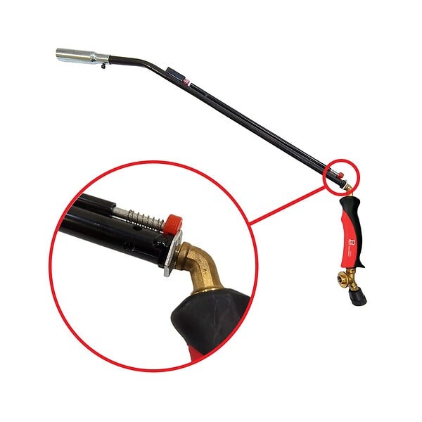 INTEC - Désherbeur thermique à gaz 1100W + 4 cartouches de gaz Butane Brule Herbes Allumage piezo + Adaptateur multicartouche INTEC - large