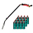 INTEC - Désherbeur thermique à gaz 1100W + 12 cartouches de gaz Butane Brule Herbes Allumage piezo + Adaptateur multicartouche INTEC - vignette