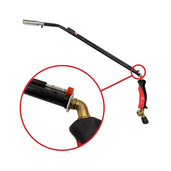 INTEC - Désherbeur thermique à gaz 1100W + 12 cartouches de gaz Butane Brule Herbes Allumage piezo + Adaptateur multicartouche INTEC - large