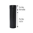 TEN - Tuyau rigide TEN 344015 émail noir mat 100cm D139mm - vignette