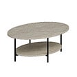 HABITAT ET JARDIN - Table basse en bois "Elis" - 90 x 60 x 36 cm - Travertin - vignette