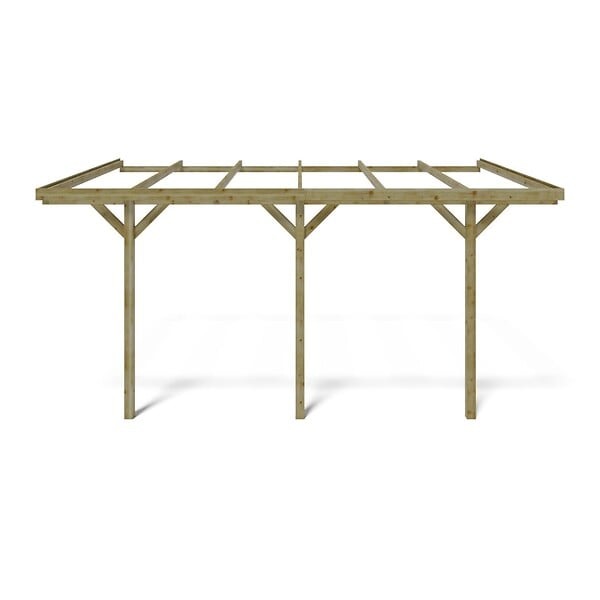 ALTANKA - Carport, abri de voiture  3x5.24 m - 15 m2 - adossé  - CAR6 - large