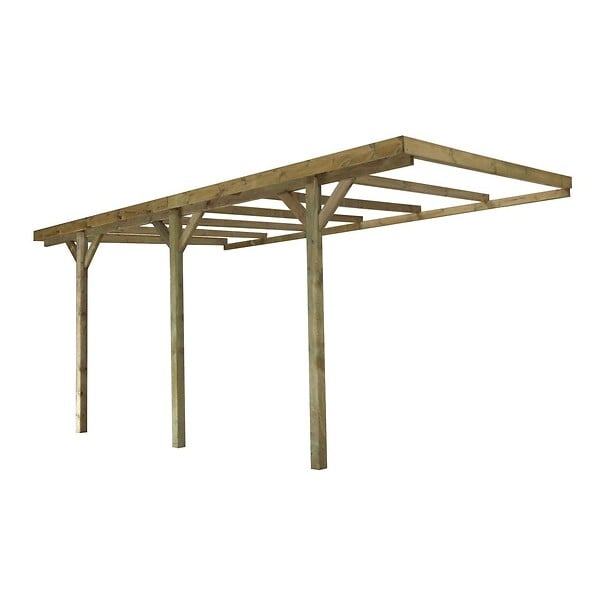 ALTANKA - Carport, abri de voiture  3x5.24 m - 15 m2 - adossé  - CAR6 - large