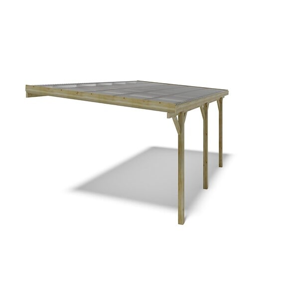 ALTANKA - Carport, abri de voiture  3x5.24 m - 15 m2 - couverture PVC  - CAR7-2PVCTR - large