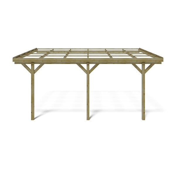 ALTANKA - Carport, abri de voiture  3x5.24 m - 15 m2 - adossé  - CAR7-2 - large