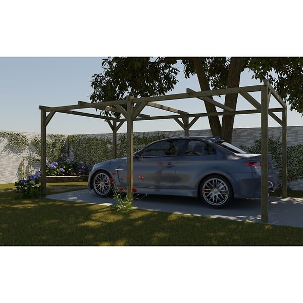 ALTANKA - Carport, abri de voiture  3x5.1 m - 15.3 m2 - CAR1 - large