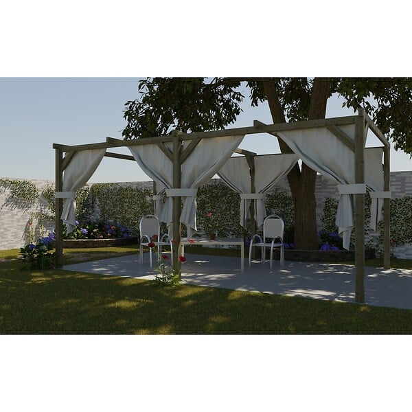 ALTANKA - Carport, abri de voiture  3x5.1 m - 15.3 m2 - CAR1 - large