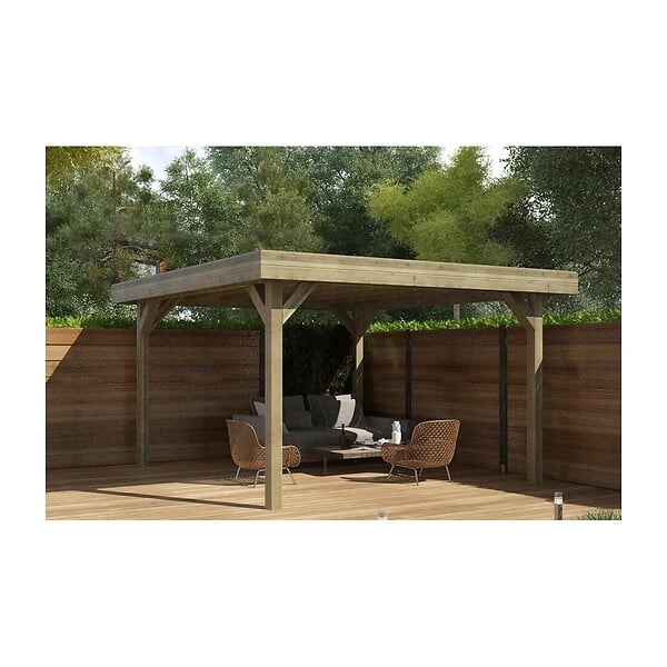 ALTANKA - carport - abri de jardin 4,04x4,04 m - traité - large