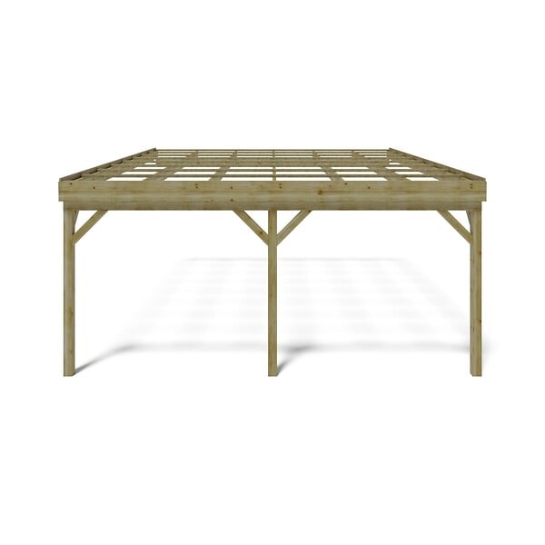 ALTANKA - Carport, abri de voiture  5.8x5.06 m - 29 m2 - adossé  - CAR23 - large