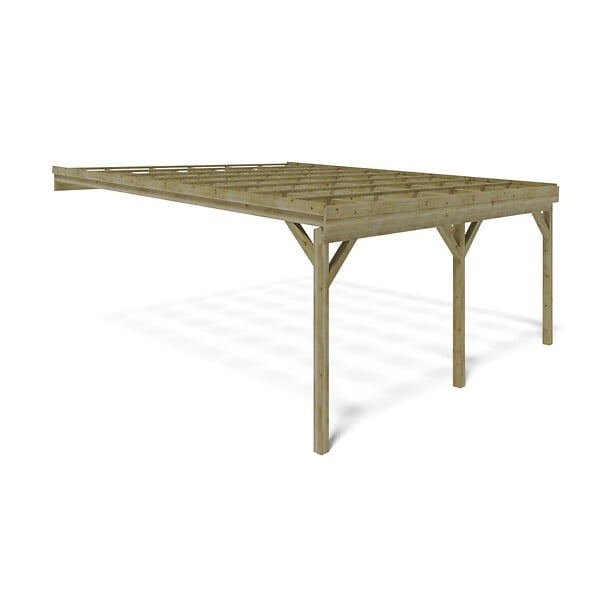 ALTANKA - Carport, abri de voiture  5.8x5.06 m - 29 m2 - adossé  - CAR23 - large
