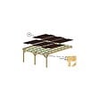 ALTANKA - Carport, abri de voiture  5.8x5.06 m - 29 m2 - couverture PVC  - CAR23PVCTR - vignette