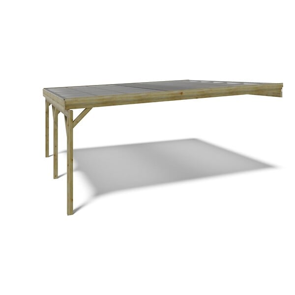 ALTANKA - Carport, abri de voiture  5.8x5.06 m - 29 m2 - couverture PVC  - CAR23PVCTR - large