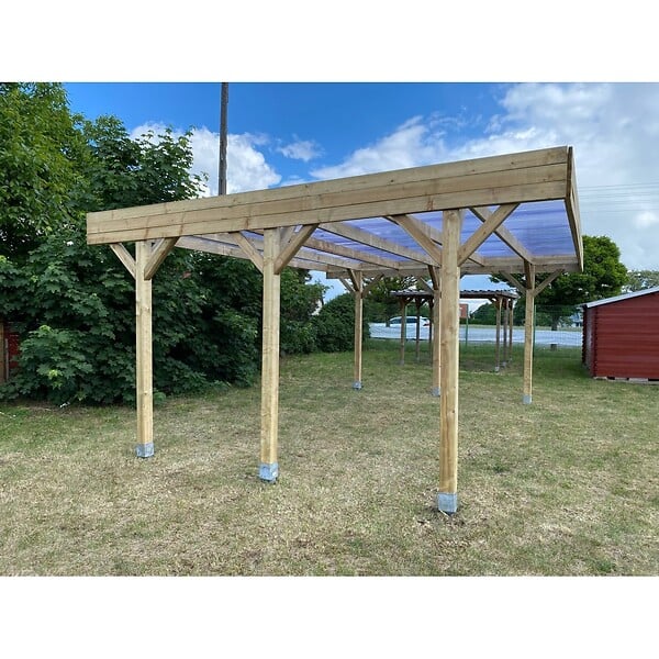 ALTANKA - Carport, abri de voiture  6.06x5.03 m - 30 m2 - couverture PVC  - CAR5PVCTR - large
