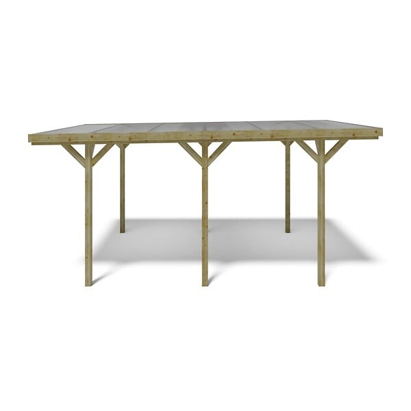 ALTANKA - Carport, abri de voiture  3.04x5.12 m - 15.57 m2 - couverture PVC  - CAR16PVCTR - large