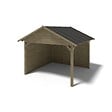 ALTANKA - Pergola de jardin 4.04x4.04m avec panneaux - traité - ALT125 - vignette
