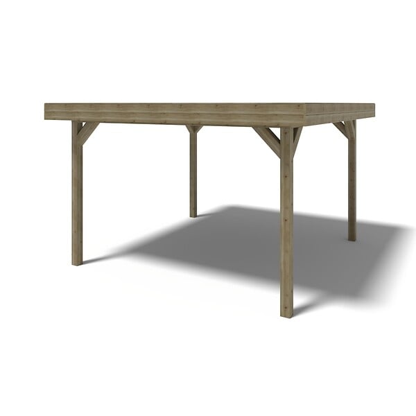 ALTANKA - Pergola de jardin 4.04x4.04m avec panneaux - traité - ALT135 - large