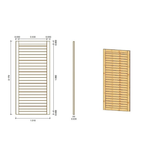 ALTANKA - Pergola de jardin 4.04x4.04m avec panneaux - traité - ALT132 - large