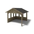 ALTANKA - Pergola de jardin 4.04x4.04m avec panneaux - traité - ALT126 - vignette