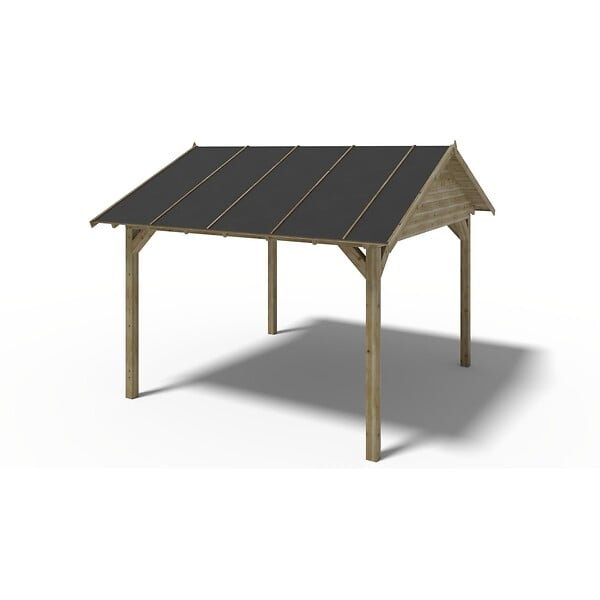 ALTANKA - Pergola de jardin 4.04x4.04m avec panneaux - traité - ALT126 - large