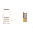 ALTANKA - Panneau pour pergola avec fenêtre 1,01x2,17m - ALT16 - vignette
