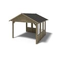 ALTANKA - Pergola de jardin 4.04x4.04m avec panneaux - traité - ALT127 - vignette