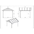 ALTANKA - Pergola de jardin 4.04x4.04m avec panneaux - traité - ALT127 - vignette