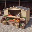 ALTANKA - Kiosque/ stand de marché/ de vente 9.42 m2 - 3.11x3.03 m - 19 mm - DOM607 - vignette