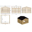 ALTANKA - Kiosque/ stand de marché/ de vente 9.42 m2 - 3.11x3.03 m - 19 mm - DOM607 - vignette