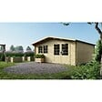 ALTANKA - Abri de jardin en bois - 25m2 - 5x5m - Ep. 34mm - Couleur: naturel - DOM722 - vignette