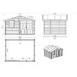 ALTANKA - Abri de jardin en bois - 12m2 - 4x3m - Ep. 28mm - Couleur: naturel - DOM710 - vignette