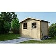 ALTANKA - Abri de jardin en bois - 6m2 - 3x2m - Ep. 28mm - Couleur: naturel - DOM472 - vignette