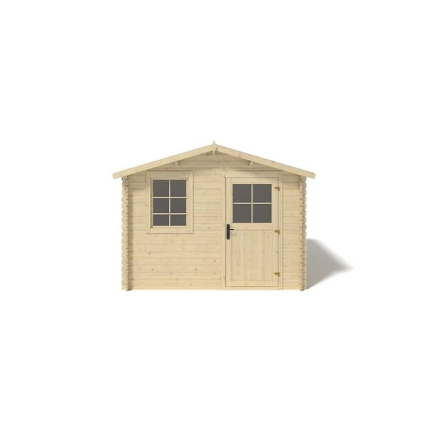 ALTANKA - Abri de jardin en bois - 6m2 - 3x2m - Ep. 28mm - Couleur: naturel - DOM472 - large