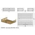 ALTANKA - Terrasse en bois avec balustrade pour abri en bois - 12m2 - 4m x 3m - couleur: naturel - DOM393 - vignette