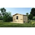 ALTANKA - Abri de jardin en bois - 12m2 - 4x3m - Ep. 28mm - Couleur: naturel - DOM137 - vignette
