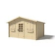 ALTANKA - Abri de jardin en bois - 12m2 - 4x3m - Ep. 28mm - Couleur: naturel - DOM137 - vignette
