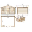 ALTANKA - Abri de jardin en bois - 12m2 - 4x3m - Ep. 28mm - Couleur: naturel - DOM137 - vignette