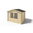 ALTANKA - Abri de jardin en bois - 6m2 - 3x2m - Ep. 28mm - Couleur: naturel - DOM420 - vignette