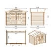 ALTANKA - Abri de jardin en bois - 6m2 - 3x2m - Ep. 28mm - Couleur: naturel - DOM420 - vignette