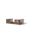 ALTANKA - Terrasse en bois avec balustrade pour abri en bois - 6m2 - 3m x 2m - imprégnée - couleur: marron - DOM147 - vignette