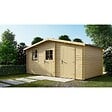 ALTANKA - Abri de jardin en bois - 15m2 - 5x3m - Ep. 28mm - Couleur: naturel - DOM578 - vignette