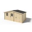 ALTANKA - Abri de jardin en bois - 15m2 - 5x3m - Ep. 28mm - Couleur: naturel - DOM578 - vignette
