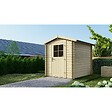 ALTANKA - Abri de jardin en bois - 4.75m2 - 1.9x2.5m - Ep. 28mm - Couleur: naturel - DOM594 - vignette