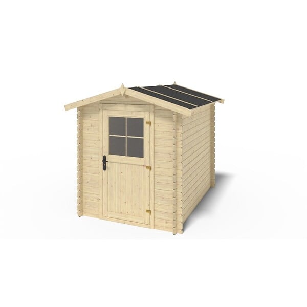 ALTANKA - Abri de jardin en bois - 4.75m2 - 1.9x2.5m - Ep. 28mm - Couleur: naturel - DOM594 - large