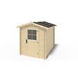 ALTANKA - Abri de jardin en bois - 4.75m2 - 1.9x2.5m - Ep. 28mm - Couleur: naturel - DOM594 - vignette