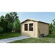 ALTANKA - Abri de jardin en bois - 12m2 - 3x4m - Ep. 28mm - Couleur: naturel - DOM661 - vignette
