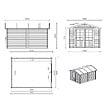 ALTANKA - Abri de jardin en bois - 12m2 - 3x4m - Ep. 28mm - Couleur: naturel - DOM661 - vignette